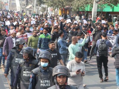गृहमन्त्रीमाथि कारबाहीको माग गर्दै दलित समुदायको प्रदर्शन